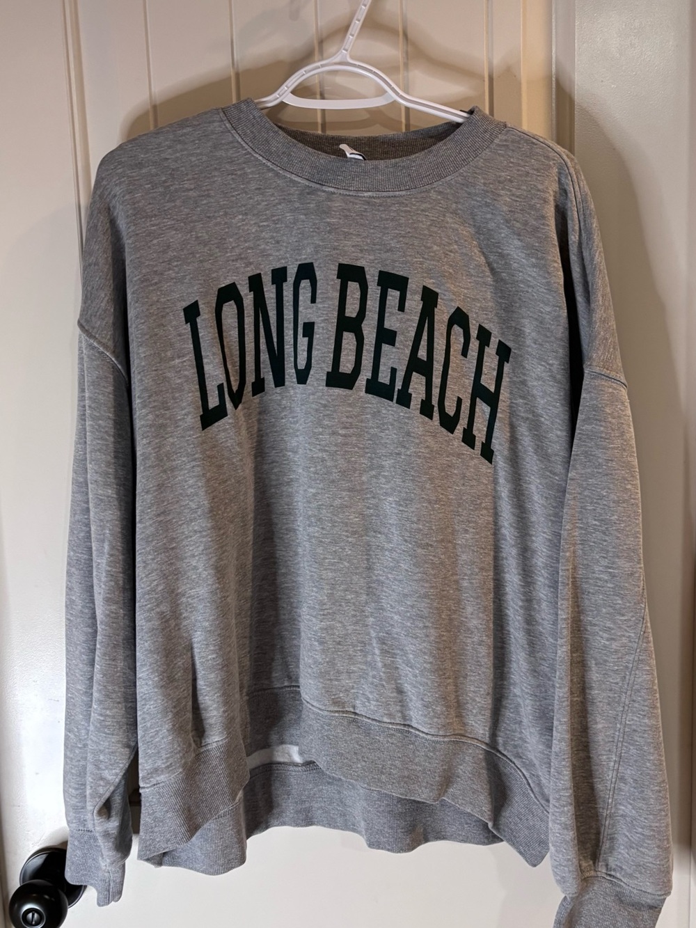 H&M Grey 'LONG BEACH' Crewneck Sweatshirt